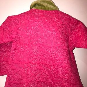 Beetle juice quilted pink jacket 2T